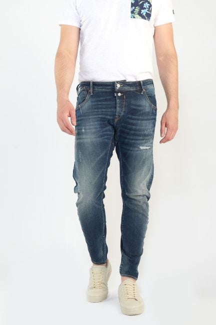 Jeans 900/03 tapered arqué Alost destroy bleu N°2