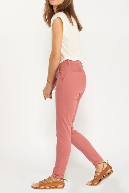 Pantalon Dyli pêche rosé