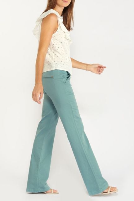 Pantalon Flare Joelle turquoise