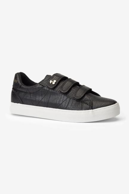Baskets Vic noires effet python 