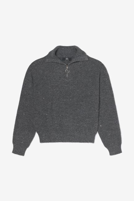 Pull Kristingi gris à paillettes