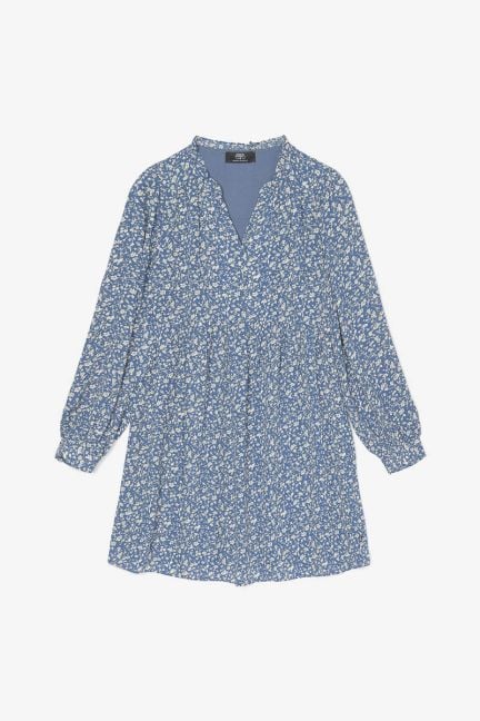 Robe Lattegi bleue à motif fleuri
