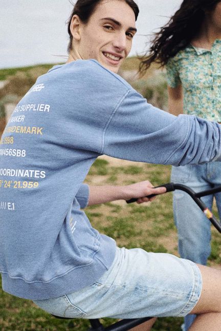 Sweat Naybo bleu chiné