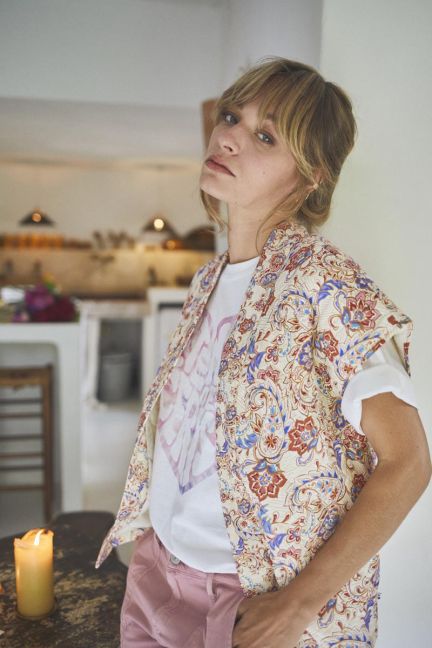 Veste sans manches Kerman à motif cachemire