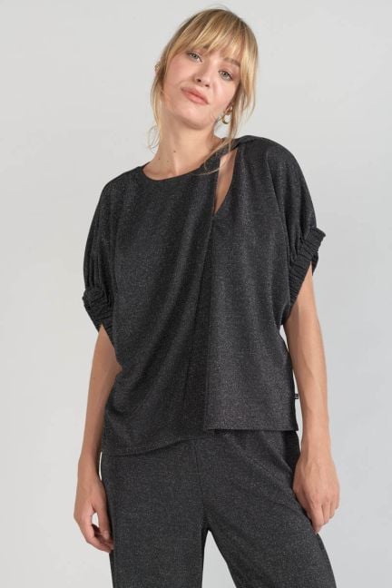 Top Winslet noir irisé