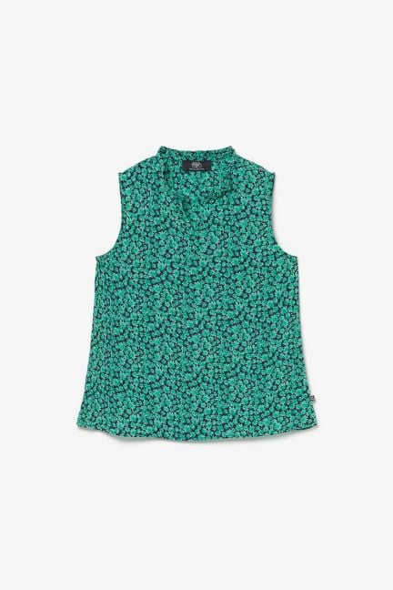 Top Safiyagi à motif vert