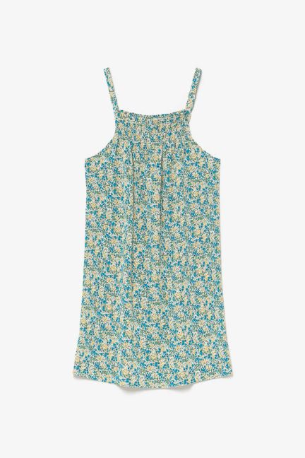 Robe Tategi à motif floral vert