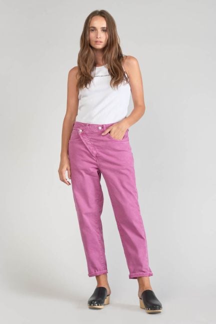 Cosy boyfit 7/8ème jeans violet rose