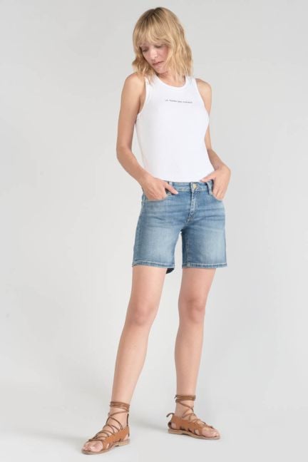 Short Janka en jeans bleu délavé