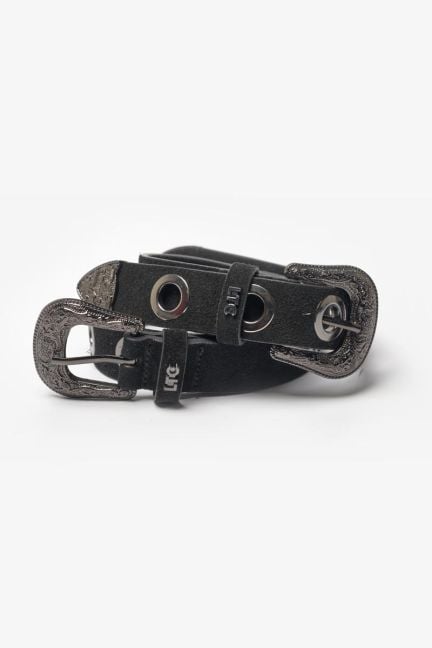 Ceinture Esera en cuir noir