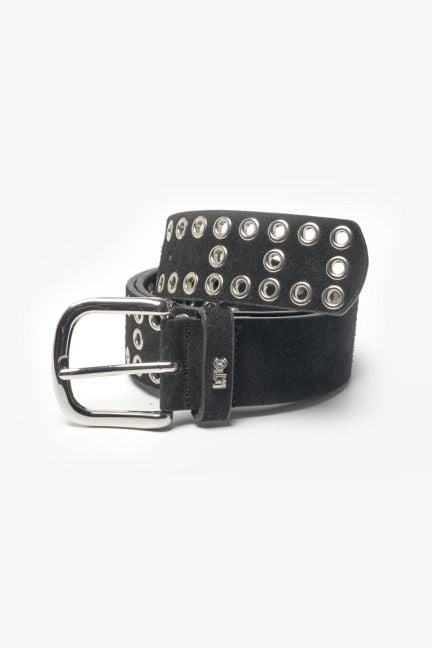 Ceinture Lucia en cuir velours noir
