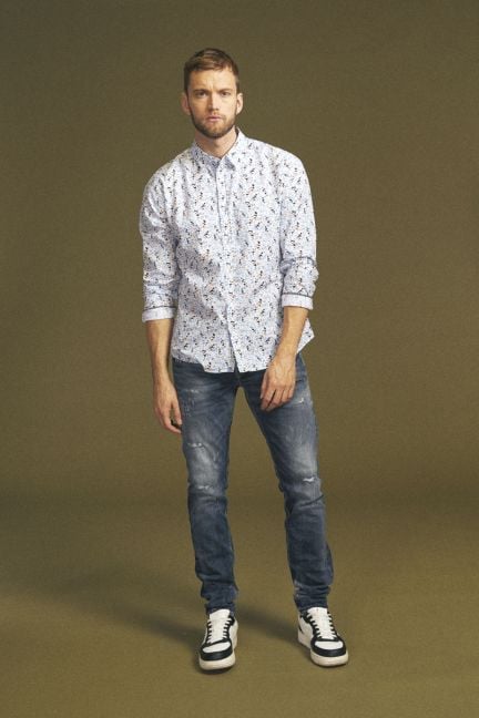 Jeans 700/11 adjusted Oberkampf destroy bleu N°3