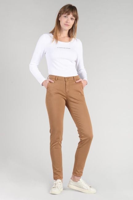 Pantalon chino Dyli4 cappuccino