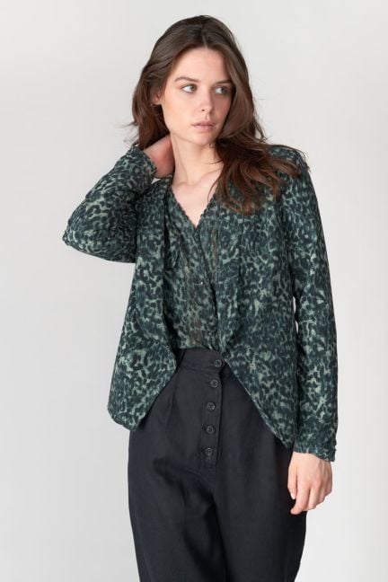 Veste blazer Camote à motif léopard