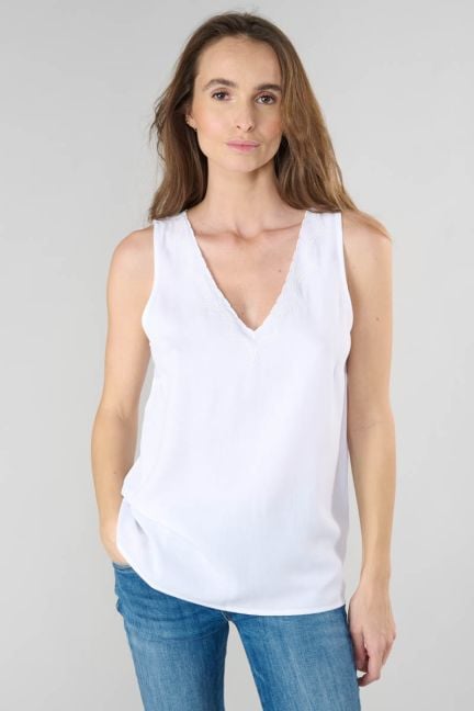Top Marjoli en tencel blanc