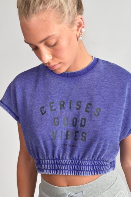 Sweat court Naellegi bleu