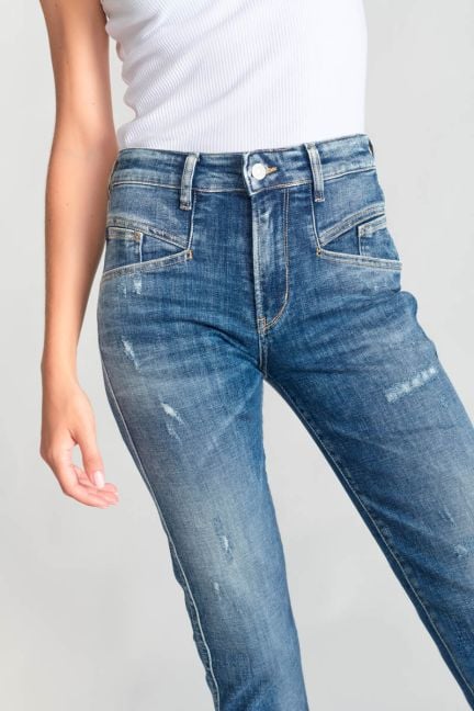 Jeans 400/17 mom Quers taille haute 7/8ème destroy bleu N°3