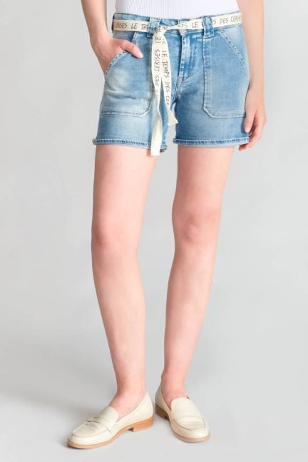 Short Bloom en jeans bleu clair