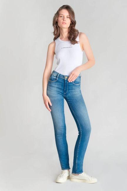 Jeans pulp regular Pomy taille haute bleu N°3