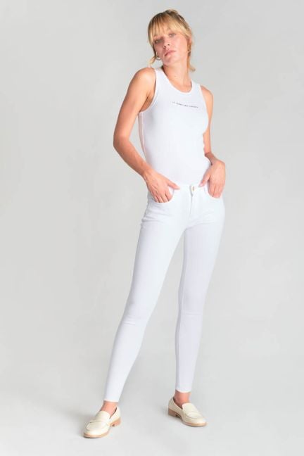 Jeans power skinny 7/8ème blanc 