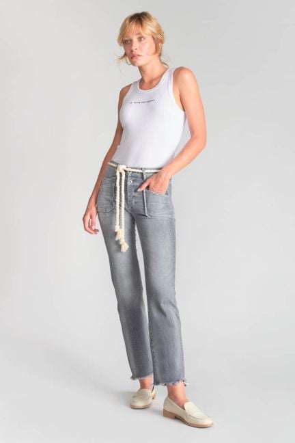Jeans Pricilia taille haute 7/8ème gris N°3