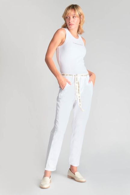 Pantalon chino loose Arlo blanc