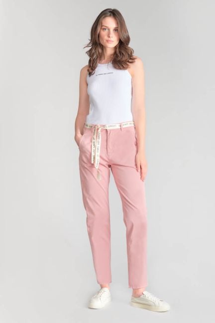 Pantalon chino loose Arlo rose