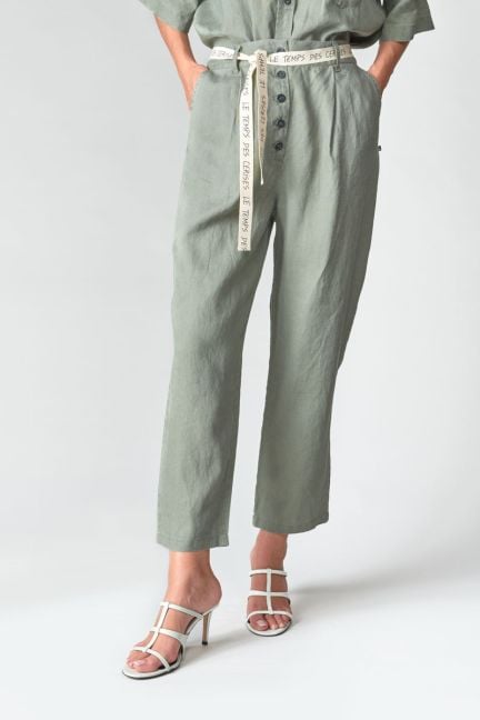 Pantalon en lin Rufa kaki