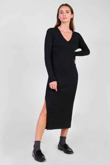 Robe Anomy noire brillante