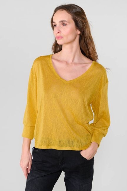 T-shirt Rondaan moutarde