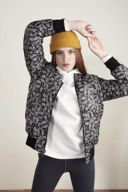 Veste réversible Argusgi noir à motif cachemire