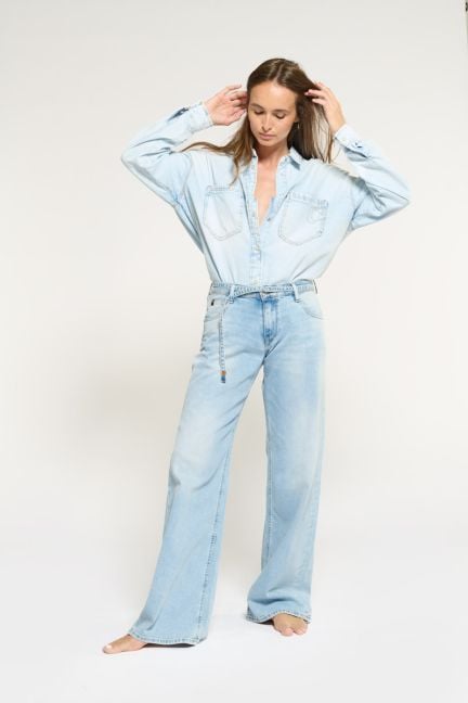 Jeans wide leg Lauryn jab bleu N°5