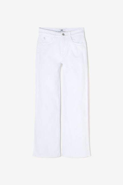 Jeans pulp wide leg taille haute 7/8ème blanc