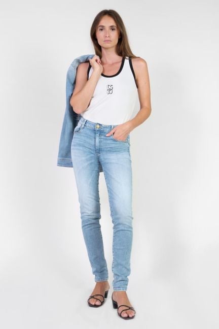 Jeans pulp slim Basic taille haute bleu N°5