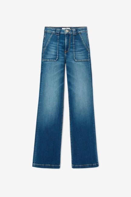 Jeans flare taille haute bleu N°3