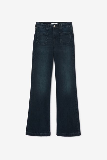 Jeans flare Pocket taille haute bleu-noir N°1