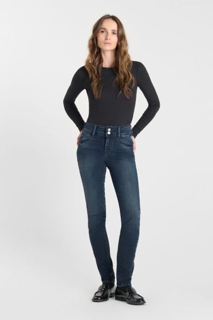 Jeans ultra pulp slim Evy taille haute 7/8ème bleu-noir N°1