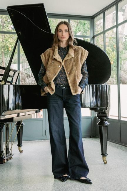 Jeans wide leg Lauryn jab bleu-noir N°1