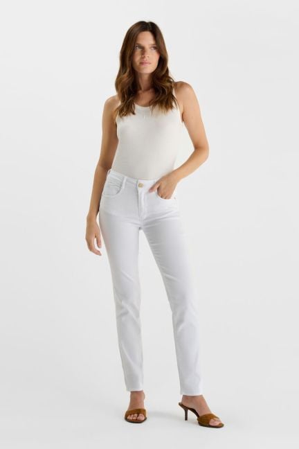 Jeans pulp regular taille haute blanc 