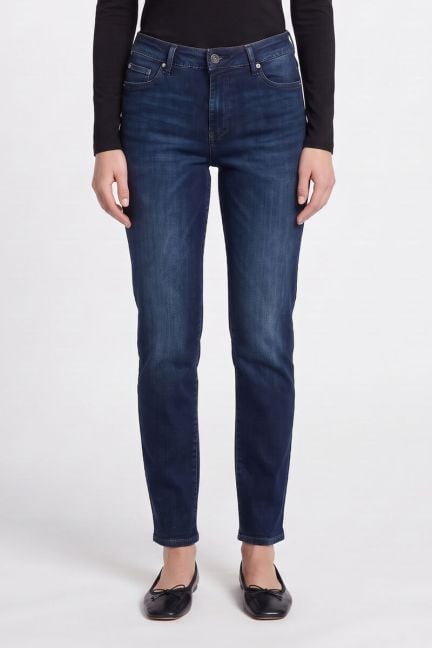 Jeans 400/18 mom Basic bleu foncé