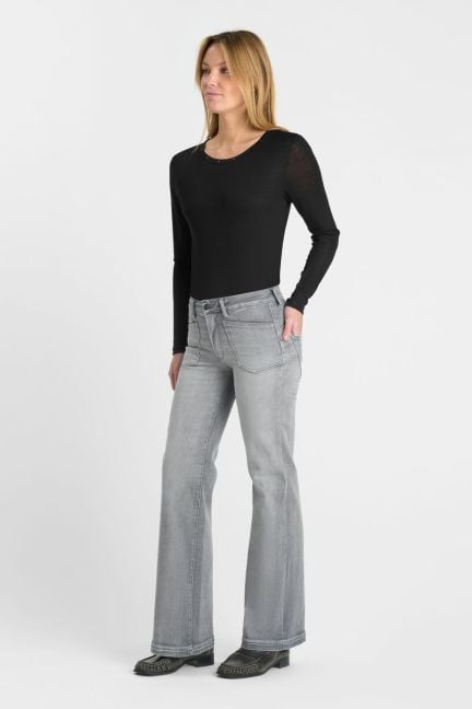 Jeans pulp flare Ursina gris moyen