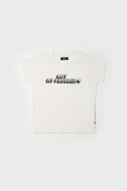 T-shirt Soegi crème imprimé