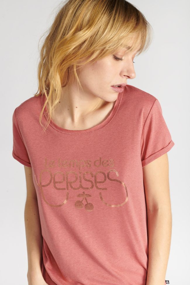 T-shirt Basitrame rose terracotta