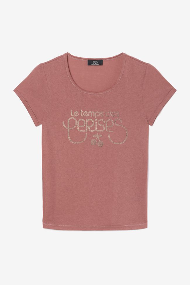 T-shirt Basitrame rose terracotta