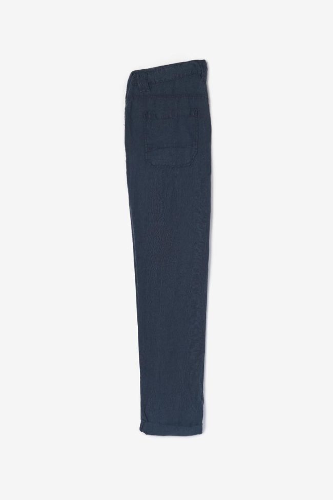 Pantalon Nesrone en lin bleu marine