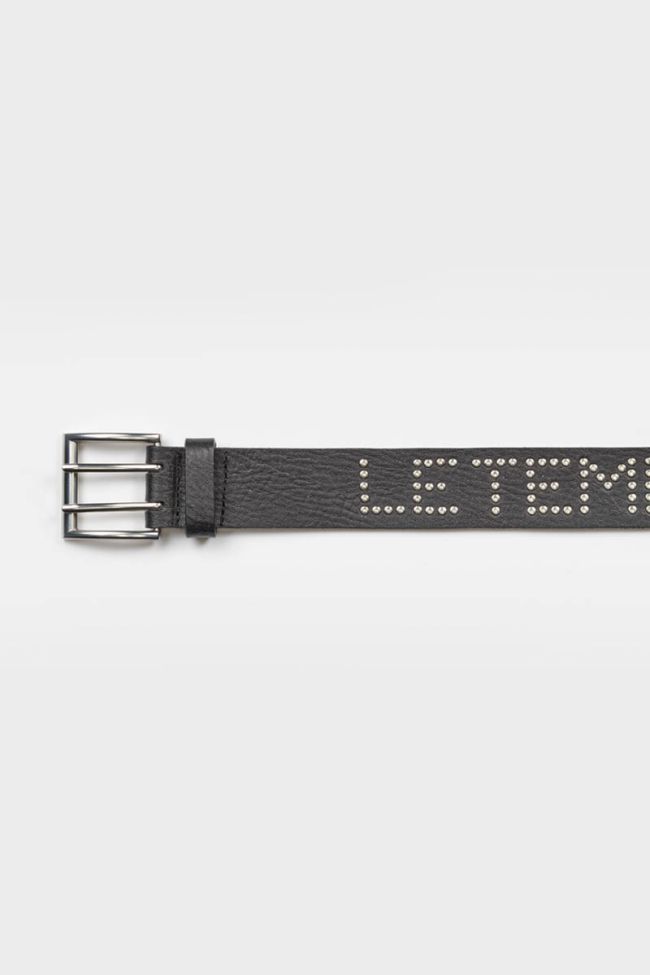 First black leather belt