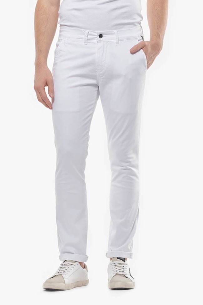 Pantalon Chino Slim Jas Blanc