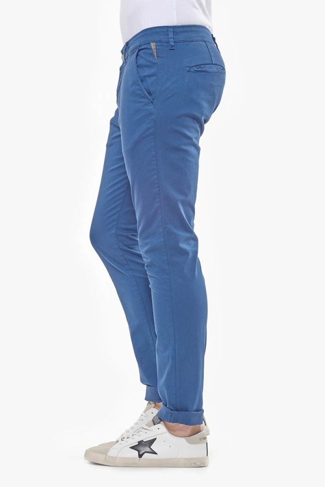 Pantalon Chino Slim Jas Bleu orage
