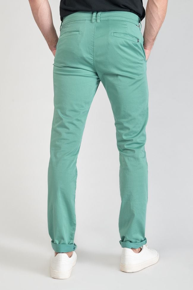 Pantalon chino slim Jas vert d'eau