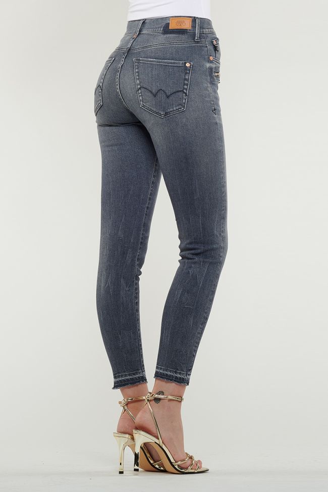 Jeans Power Skinny Taille Haute gris